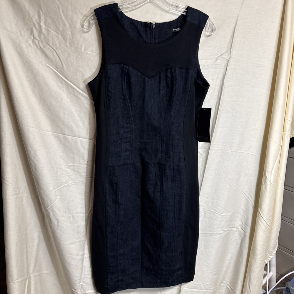 Boom Boom Jeans Dark Wash Jean Dress With Black Contrast Side Panel XL